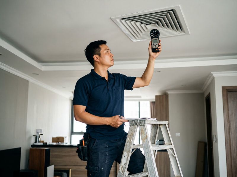 Đo vận tốc gió tại miệng cấp giúp kỹ thuật viên cân bằng lưu lượng toàn hệ thống theo đúng thông số thiết kế.