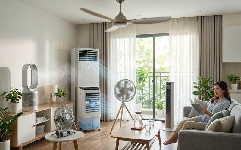 8 Thiết bị làm mát phổ biến và cách chọn phù hợp trong mùa nóng