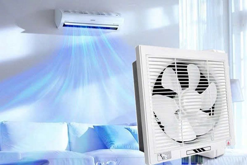 Lắp quạt thông gió trong phòng điều hòa giúp bổ sung khí tươi, giảm cảm giác ngột ngạt