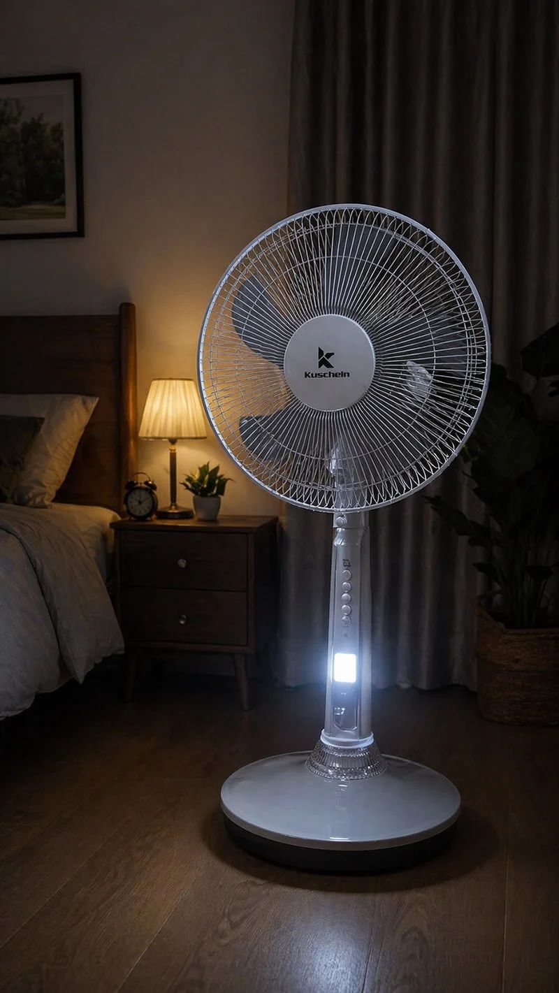 Quạt tích điện cho phép thiết bị tiếp tục tạo gió khi mất điện