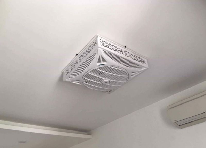 quạt trần hộp được thiết kế dạng hình vuông nhỏ gọn